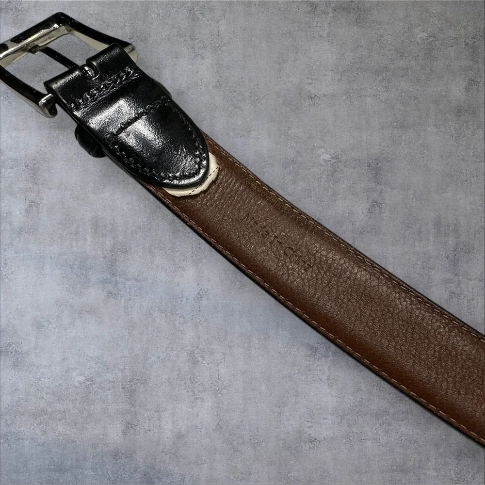 Johnston Murphy Size 38‎ Black Leather Belt 75-70040